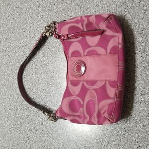 Coach Pink Signature Shoulder Bag